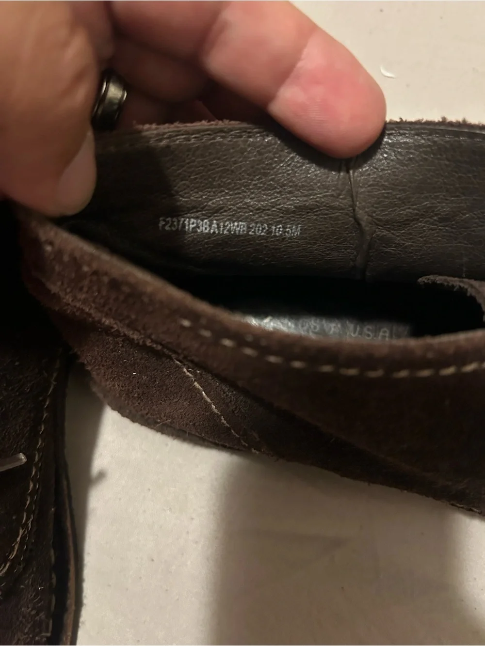 John Varvatos suede upper